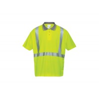 PÓLO M/CURTA AMARELO ALTA VISIB. C/ FITAS  S377